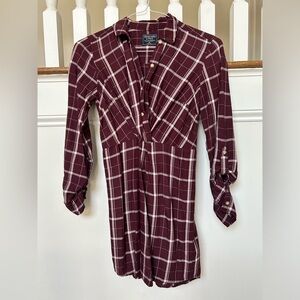 Abercrombie Twist Front Flannel Mini Dress
